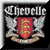Animated contact sheet of a Chevelle logo icon showing frame-by-frame changes in text and emblem details across five sampled frames.