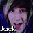 Pixelated image of a person with dark hair and purple skin, mouth open, labeled 'Jack' on left; white background with black plus sign in center; person in plaid shirt making peace sign labeled 'Alex' on right.