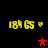 Yellow '184 65' text with small heart symbols and red stars on black background, showing animation of star positions changing across frames.