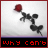 A pixelated red rose with dark green leaves on a light gray background, with red text reading 'WHY CAN'T' on a black bar below.