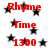 Red text and black stars on white background, with visible pixelation across all elements.