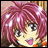 Pixelated anime-style character with pink hair and open mouth on left, next to black background with white text "Anime IM" and stylized signature on right.