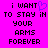 Pixelated text on bright pink background with a purple heart symbol replacing the 'O' in 'WANT'.
