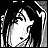 A black-and-white pixelated contact sheet showing two frames of an animated AIM buddy icon featuring a character from Cowboy Bebop with text reading "Anime IM" and "com" on the right side.