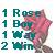 Pixelated icon with green text and numbers on left, pinkish-red figure holding a dark object on right.