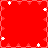 Red background with white star-like shapes scattered across four quadrants, bordered by a repeating pattern of small red triangles and light pink lines forming a structure