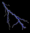 Animated lightning bolt icon with four sequential frames showing motion across a black background.