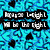 Six distinct text-based buddy icons arranged in a , each with unique background patterns and color schemes