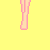 Pixel art collage of four distinct sections: a pink leg, a torso in pink and orange with a small screen-like detail, a blonde woman in a pink top, and a bright pink Playboy bunny silhouette on yellow background.