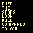 25 pixel-art icons with black backgrounds, yellow text reading "EVEN THE STARS LOOK BULL COMPARED TO YOU," and animated star patterns changing across frames
