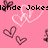Pixelated pink background with white and dark pink heart outlines, scattered dark pink butterflies, and black pixelated text reading "brunett hink up whi les are out their BOYFRIENDS".