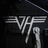 Pixelated silver text on dark background with diagonal light streaks and vertical line elements.