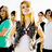 Five pixelated figures in casual clothing stand in a horizontal line against a white background, with the central figure slightly elevated.