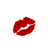 Six red lip prints in two on white background, with purple 'Smack!' text below left corner