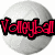 Three circular white icons with pixelated text overlays: red "Volleybal" on top-left, blue "IT'S NOT JUST A SPORT..." on top-right, and green "It's LIFE" on bottom-left.