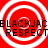 Red background with four white concentric circles, each containing black text reading "BLACKJACK" above "RESPECT" in pixelated font.