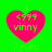 Four identical pink hearts on green background with text <999 vinny and ilysfm in light green.
