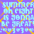 Pixelated text repeats 'SUMMER', 'OH EIGHT', 'IS GONNA BE GREAT!' with yellow diamond patterns on purple background.