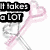Animated sequence showing two crossed keys with heart-shaped tops, where the pink key's opacity decreases across frames while text changes from "It takes a LOT more than just looks to win my heart!" to partial phrases.