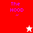 Pixelated icon with 'The HOOD' text and star symbols on red, white, and pink backgrounds.