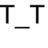 Black T-shaped figures with horizontal bars below them, arranged in two on a white background