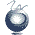 A circular icon with a dark blue outer ring and white inner circle, topped by a wavy gray line that animates through
