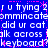 Blue background with white pixelated text repeating phrases and pink asterisks scattered throughout the image.