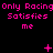 Pixelated pink text on black background with animated symbols changing across frames.