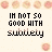 Pixelated text 'IH NOT SO GOOD WITH subtlety' appears in three with a floral border, showing animation changes across frames