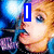A pixelated anime-style character with blonde hair and blue eyes appears in a of four , with text overlays changing