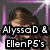 A four- of celebrity-themed buddy icons with text overlays and red prohibition symbols on some