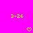 A static pixel art image with a bright pink background, displaying two yellow '3-26' text strings and two yellow heart symbols.