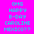 Pixelated cyan text on bright pink background with alternating white rectangular highlights across four of words