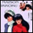 A pixelated contact sheet showing two frames of an animated AIM buddy icon featuring characters from Maison Ikkoku with text elements on a black background.