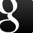 Pixelated black and white icon with a stylized 'G' shape on a dark gradient background, featuring rounded loops and a central connecting stem.