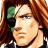 Pixelated anime-style character with red hair and green eye patch on left, black background with white text "Anime IM" and signature on right.