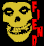 A pixelated yellow skull with black eyes and nose on a black background, next to red vertical text reading "FRIEND" and green text on a dark green background reading "OnlyIcons.com".