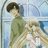 Pixelated anime-style icon shows two characters standing before a stained-glass window, with visible animation changes in the lower-left frame.