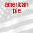 Red text reading 'american pie' on a gray background with white stripes and dots, displayed in four identical
