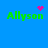 Green text 'Allyson' on blue background with four distinct pink pixel animations above each instance.
