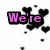 Pixelated pink text with black outlines and heart symbols on a white background, displaying 'We're Finally Intertwined' across three