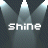 Pixelated stage with spotlights and text reading 'shine Like a star' in white block letters.