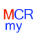 Animated sequence showing three variations of 'MCR my' text with alternating red and blue lettering across frames.