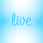 A 2x2 contact sheet of four animated frames showing the words 'live', 'love', and 'laugh' in blue pixelated text against a light blue gradient background with one gray frame.