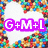 Pixelated icon with split background showing colorful mosaic and star/heart patterns, featuring text overlays in colored boxes.