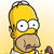 Pixelated cartoon character with yellow skin, large white eyes with black pupils, and a brown mouth showing a pink tongue, set against a light yellow background.