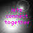 Four identical display pink text 'lets connect together' over a grayscale background with bright light effects