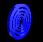 Blue spiral animation with multiple concentric rings rotating in a clockwise direction against a black background.
