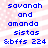 Blue pixelated text on a pink and white striped background with small dots, arranged in two identical vertical