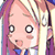 Pixelated 50x50 AIM buddy icon featuring a cartoon character with pink skin, purple hair, and blue clothing against a light background.
